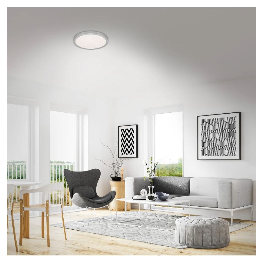 Briloner 3071-014 - Iluminação de teto LED RUNA LED/24W/230V prateado