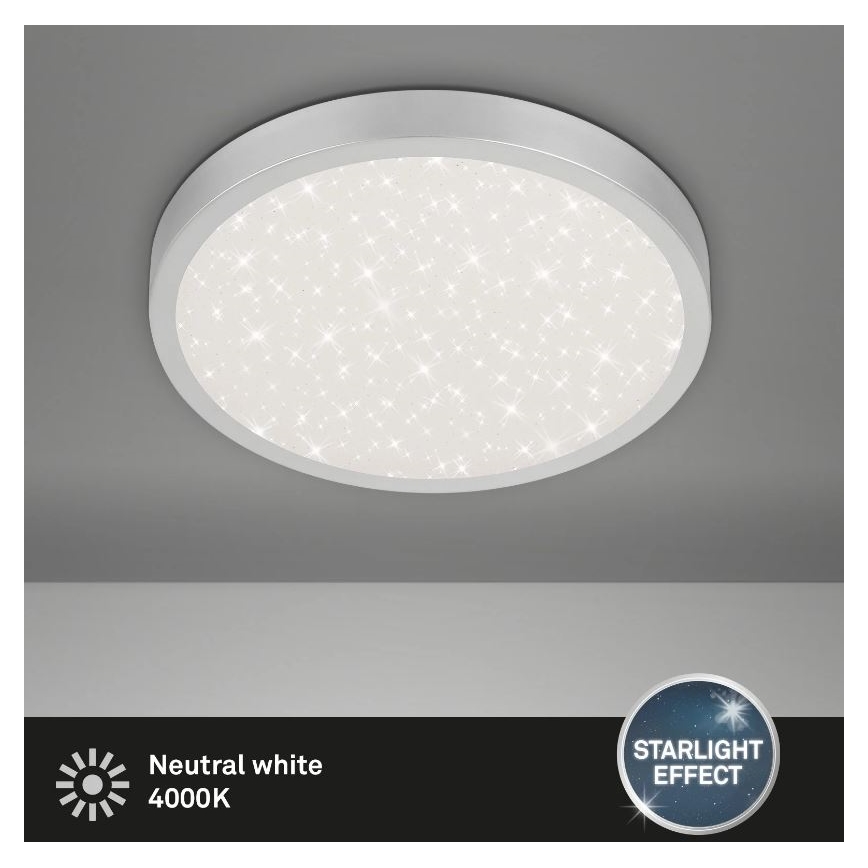 Briloner 3071-014 - Iluminação de teto LED RUNA LED/24W/230V prateado