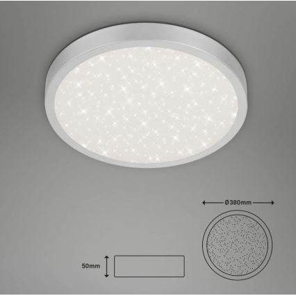 Briloner 3071-014 - Iluminação de teto LED RUNA LED/24W/230V prateado