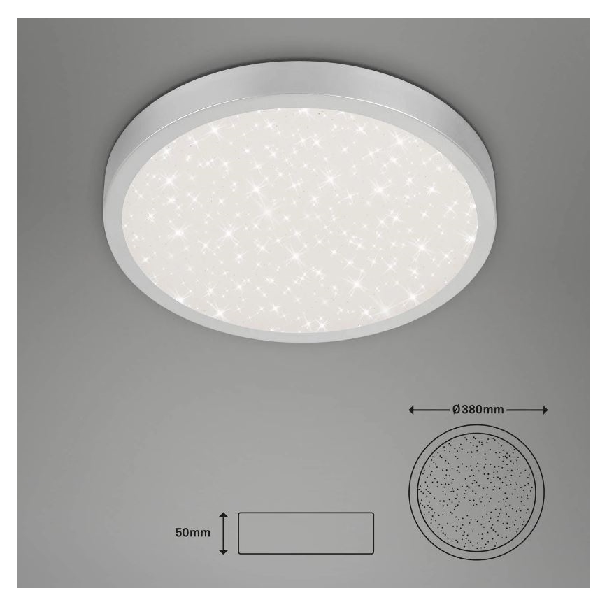 Briloner 3071-014 - Iluminação de teto LED RUNA LED/24W/230V prateado