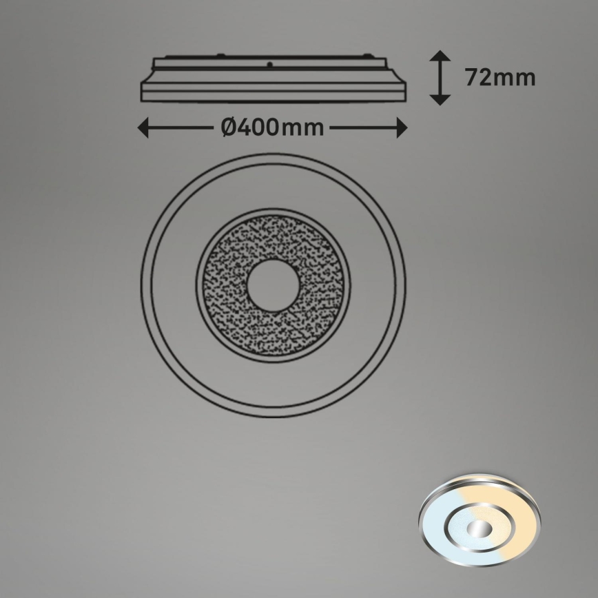 Briloner 3083-018 - Iluminação de teto de casa de banho LED com regulação COOL&COSY LED/24W/230V IP44