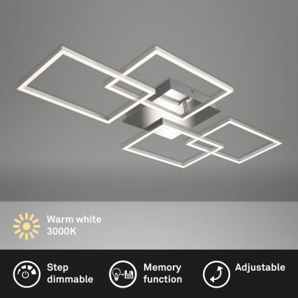 Briloner 3091-018 - Iluminação de teto LED com regulação FRAME LED/30W/230V cromado brilhante