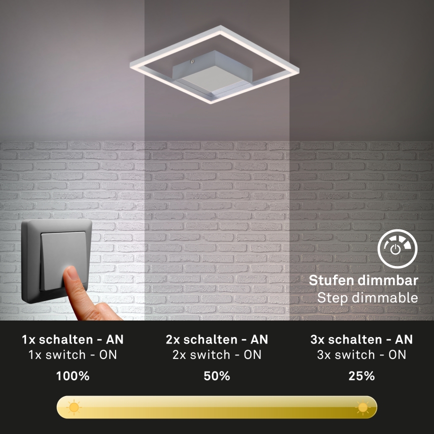 Briloner 3105-018 - LIluminação de teto LED com regulação FRAMES LED/9,7W/230V