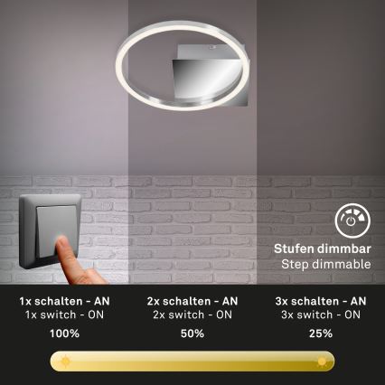 Briloner 3106-018 - Iluminação de teto LED com regulação FRAMES LED/7,5W/230V