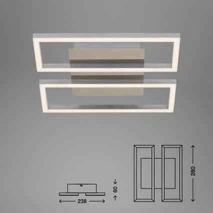 Briloner 3107-012 - Iluminação de teto LED com regulação FRAME 2xLED/7,25W/230V