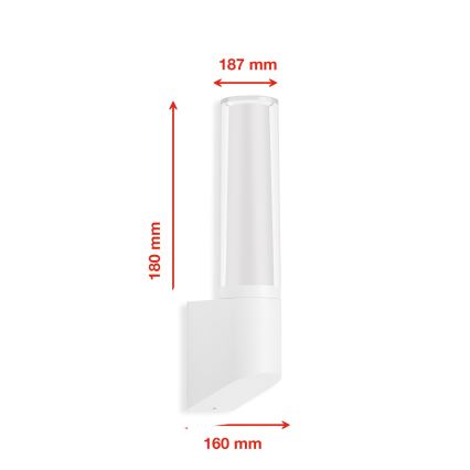 Briloner 311306TF - Iluminação de parede exterior LED LED/8W/230V 4000K IP44 branco