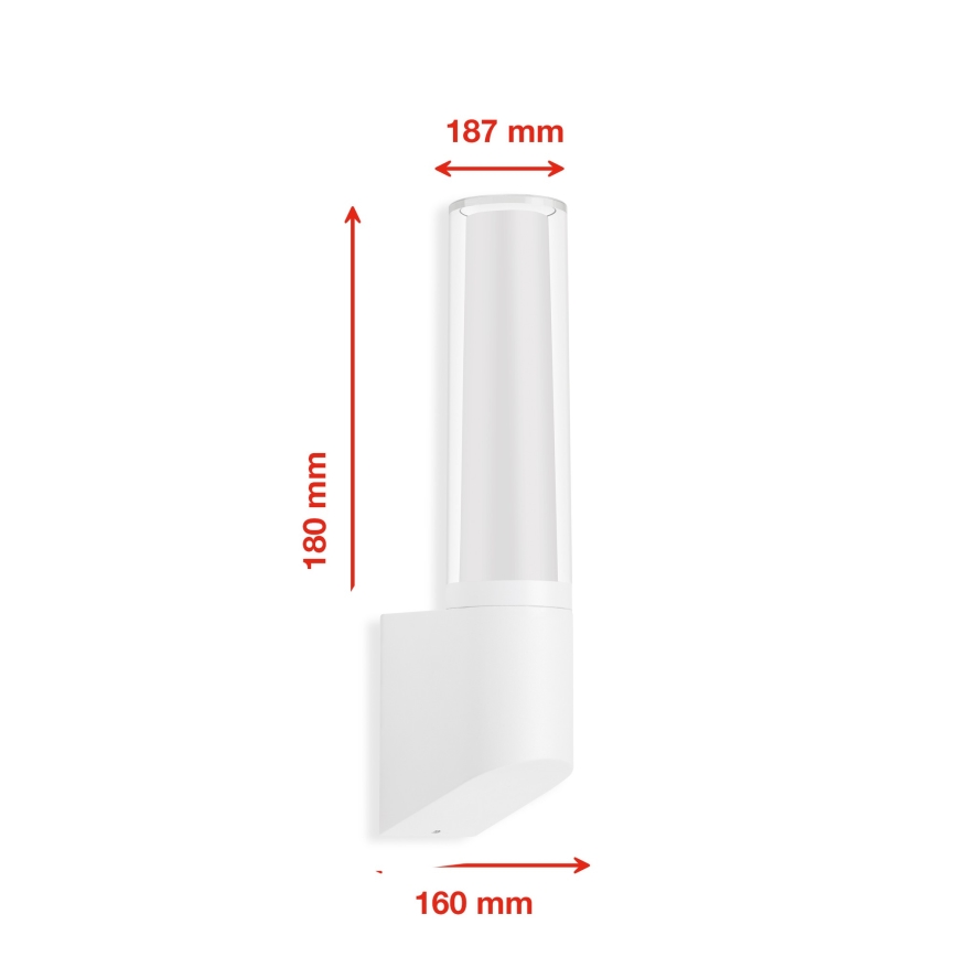 Briloner 311306TF - Iluminação de parede exterior LED LED/8W/230V 4000K IP44 branco