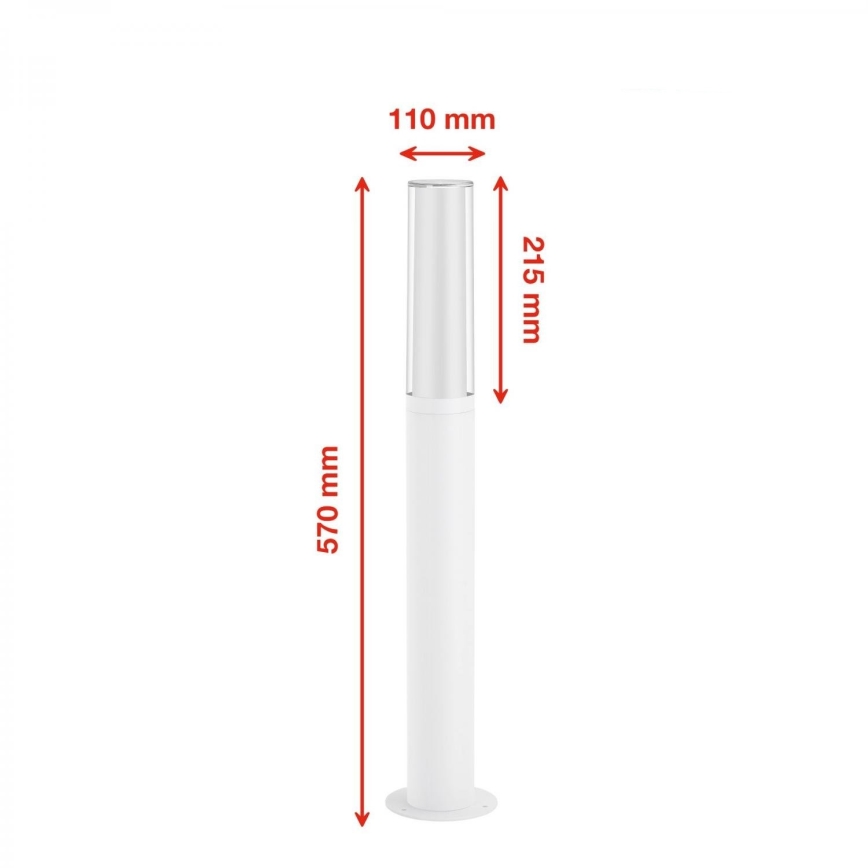 Briloner 311406TF - Candeeiro exterior LED LED/8W/230V IP44 4000K 57 cm branco