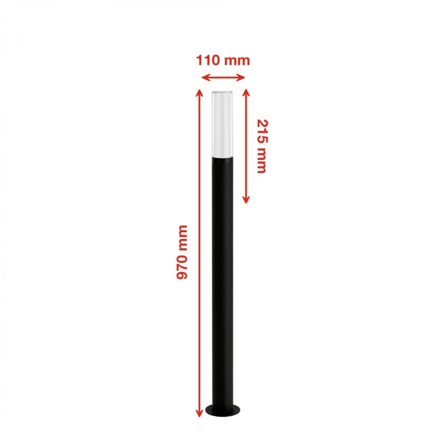 Briloner 311505TF - Candeeiro exterior LED LED/8W/230V IP44 4000K 97 cm preto