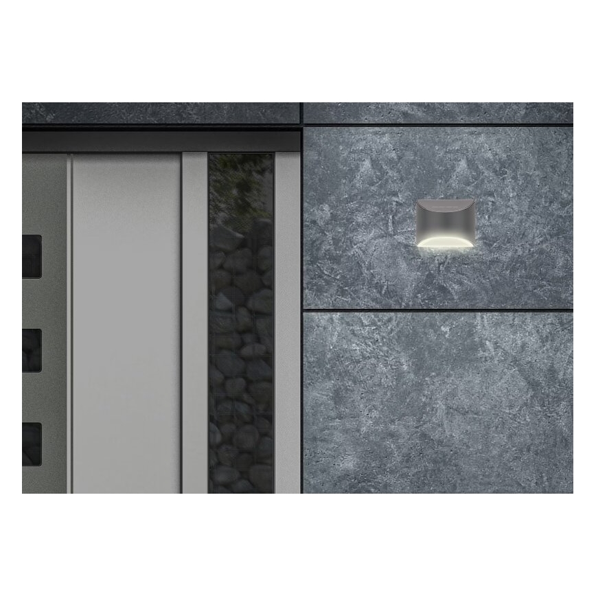 Briloner 3133015 - Iluminação de parede solar LED LED/2W/3,7V IP44 3000K