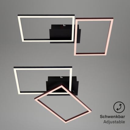 Briloner 3149-018 - Candelabro montado à superfície LED com regulação FRAME 2xLED/15W/230V + controlo remoto