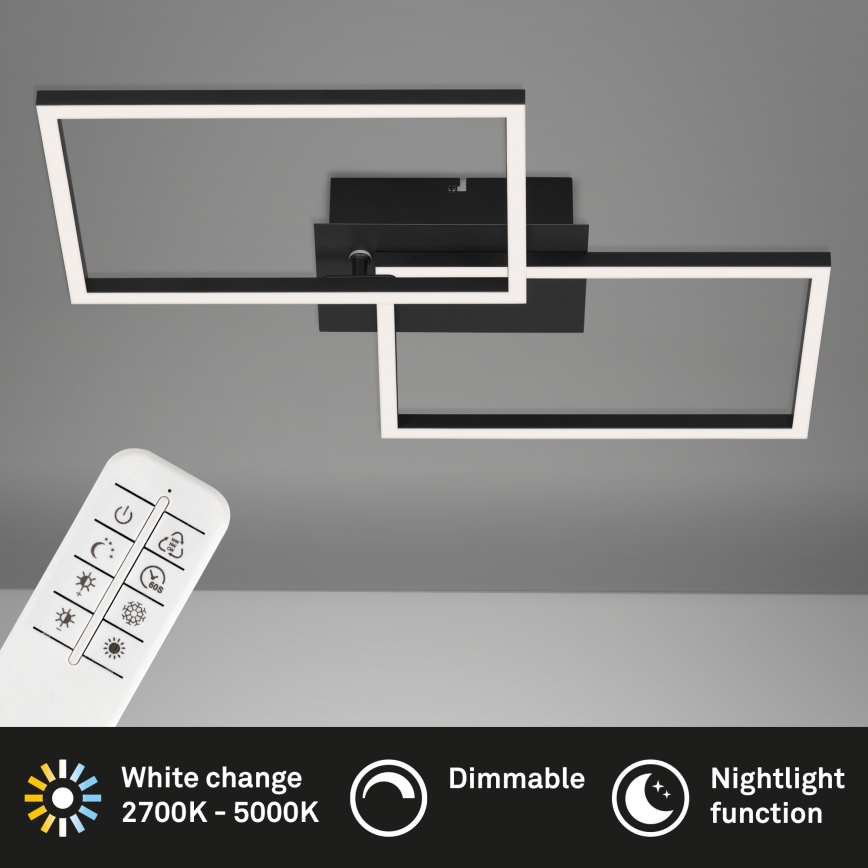 Briloner 3149-018 - Candelabro montado à superfície LED com regulação FRAME 2xLED/15W/230V + controlo remoto