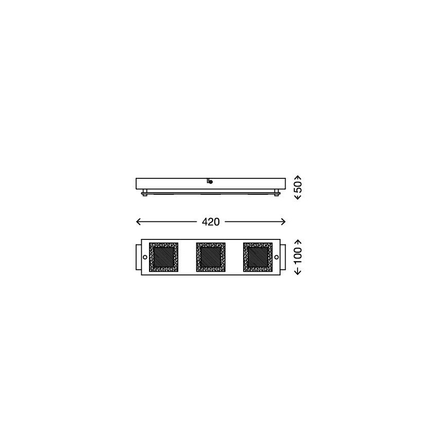 Briloner 3153-038 - Luz de teto LED PLAZA 3xLED/5W/230V