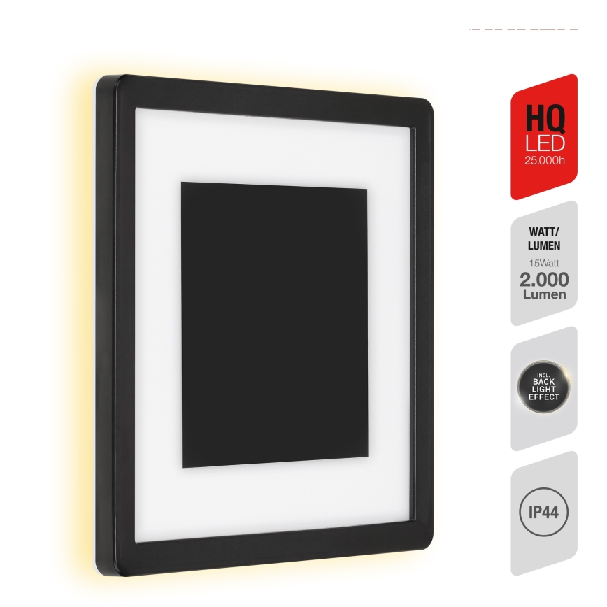Briloner 315905TF - Iluminação de parede exterior LED LED/15W/230V IP44 4000K preto