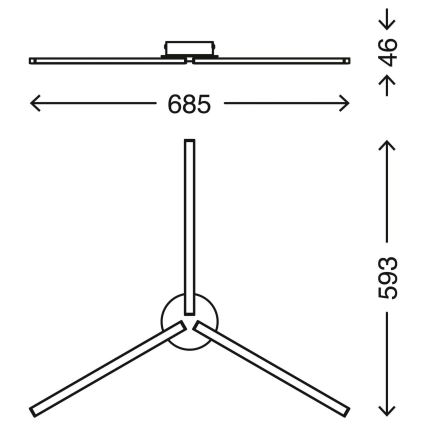 Briloner 3181-039 - Candelabro integrado LED GO 3xLED/5W/230V