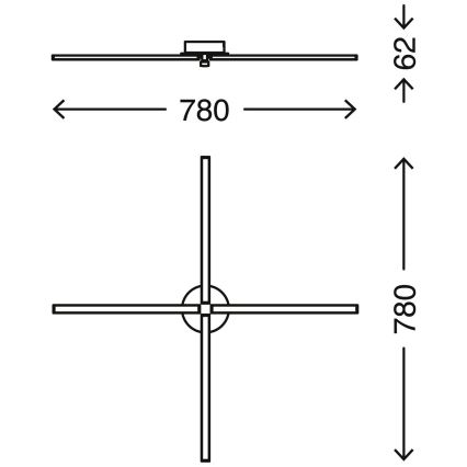 Briloner 3181-049 - Candelabro integrado LED GO 4xLED/5W/230V