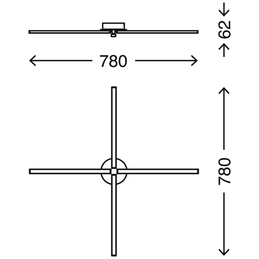 Briloner 3181-049 - Candelabro integrado LED GO 4xLED/5W/230V