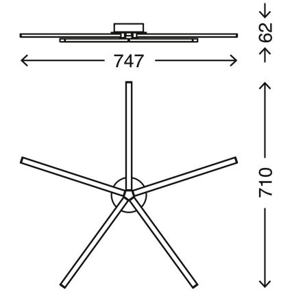 Briloner 3181-059 - Candelabro integrado LED GO 5xLED/4,8W/230V