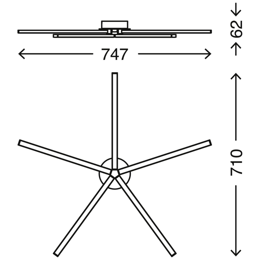 Briloner 3181-059 - Candelabro integrado LED GO 5xLED/4,8W/230V