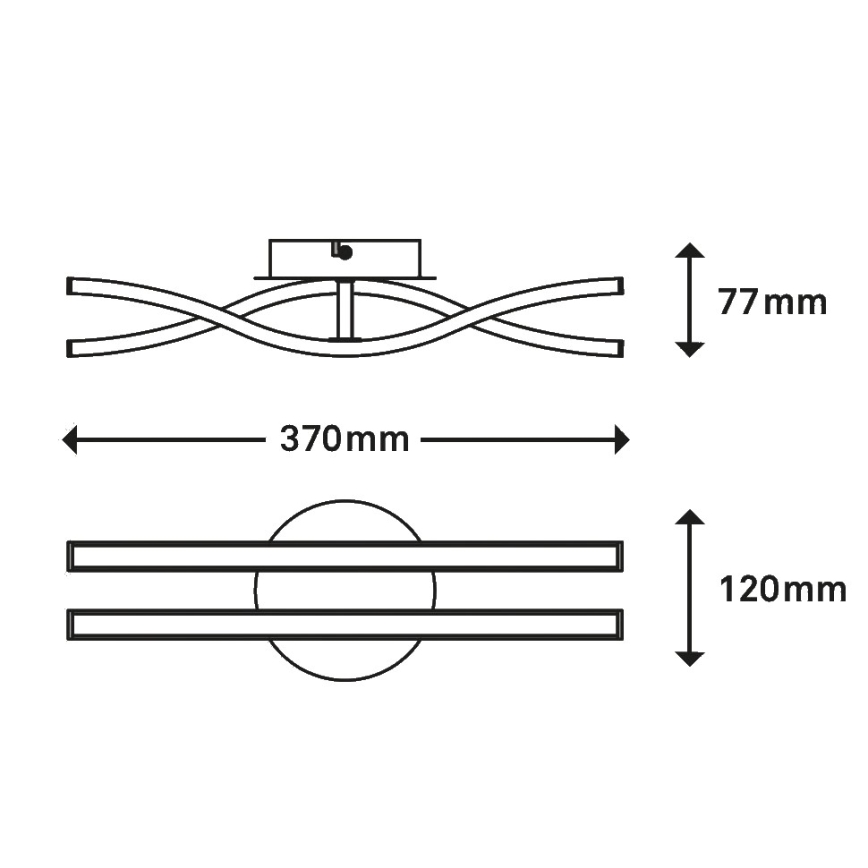 Briloner 3194-029 - Candelabro montado à superfície LED GO 2xLED/6W/230V