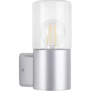 Briloner 320504TF - Iluminação de parede exterior 1xE27/12W/230V IP44 prateado