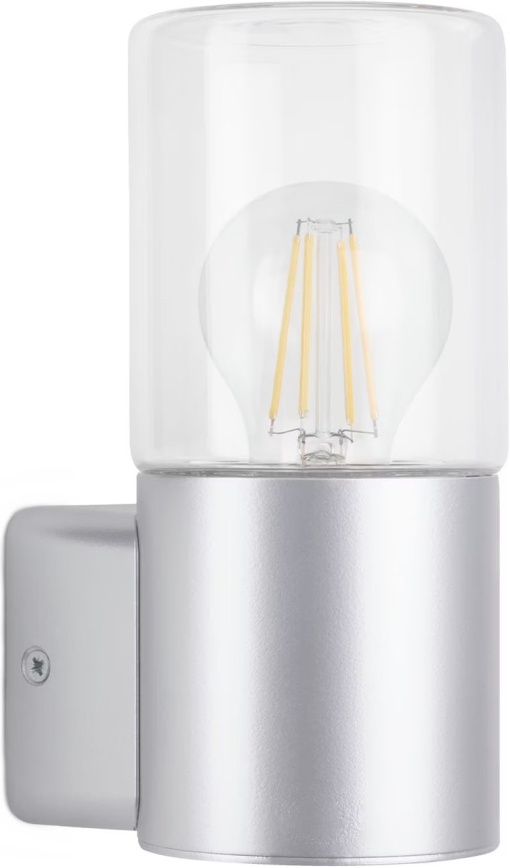 Briloner 320504TF - Iluminação de parede exterior 1xE27/12W/230V IP44 prateado