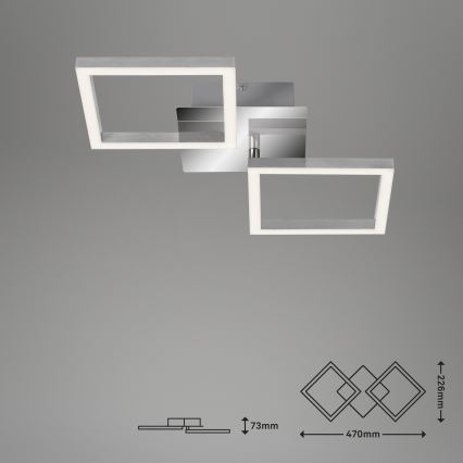Briloner 3207-018 - Iluminação de teto LED FRAMES 2xLED/8W/230V