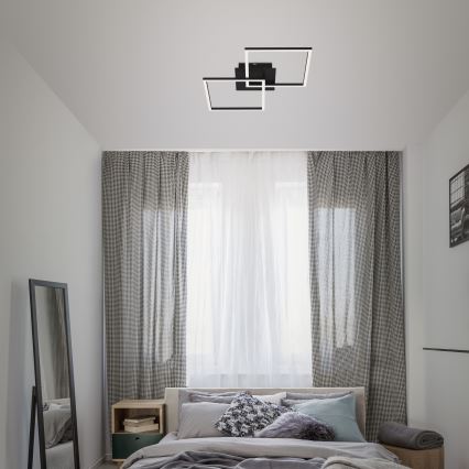 Briloner 3210-015 - Iluminação de teto LED com regulação FRAME 2xLED/11W/230V preto