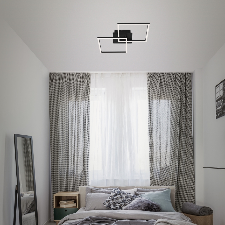 Briloner 3210-015 - Iluminação de teto LED com regulação FRAME 2xLED/11W/230V preto