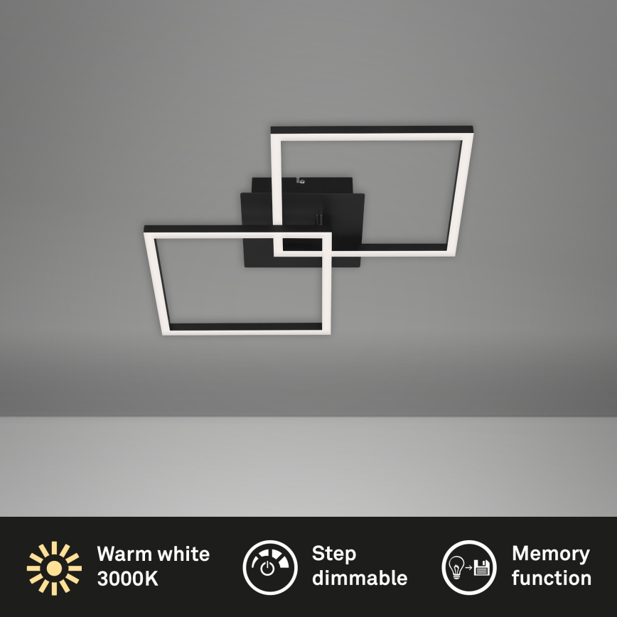 Briloner 3210-015 - Iluminação de teto LED com regulação FRAME 2xLED/11W/230V preto