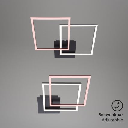 Briloner 3210-015 - Iluminação de teto LED com regulação FRAME 2xLED/11W/230V preto