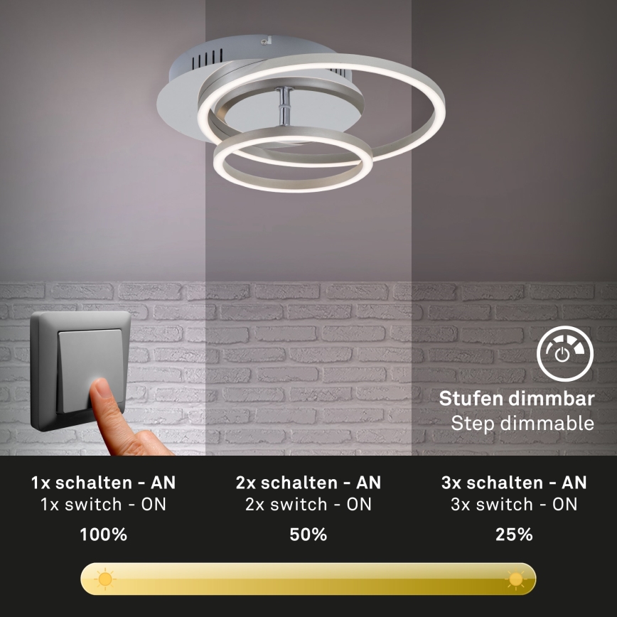 Briloner 3222-018 - Iluminação de teto LED com regulação FRAMES LED/30W/230V