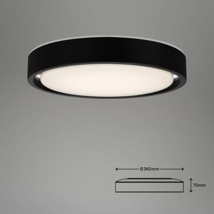 Briloner 3227-015 - Iluminação de teto LED RGB com regulação com sensor TALENA LED/24W/230V preto + controlo remoto