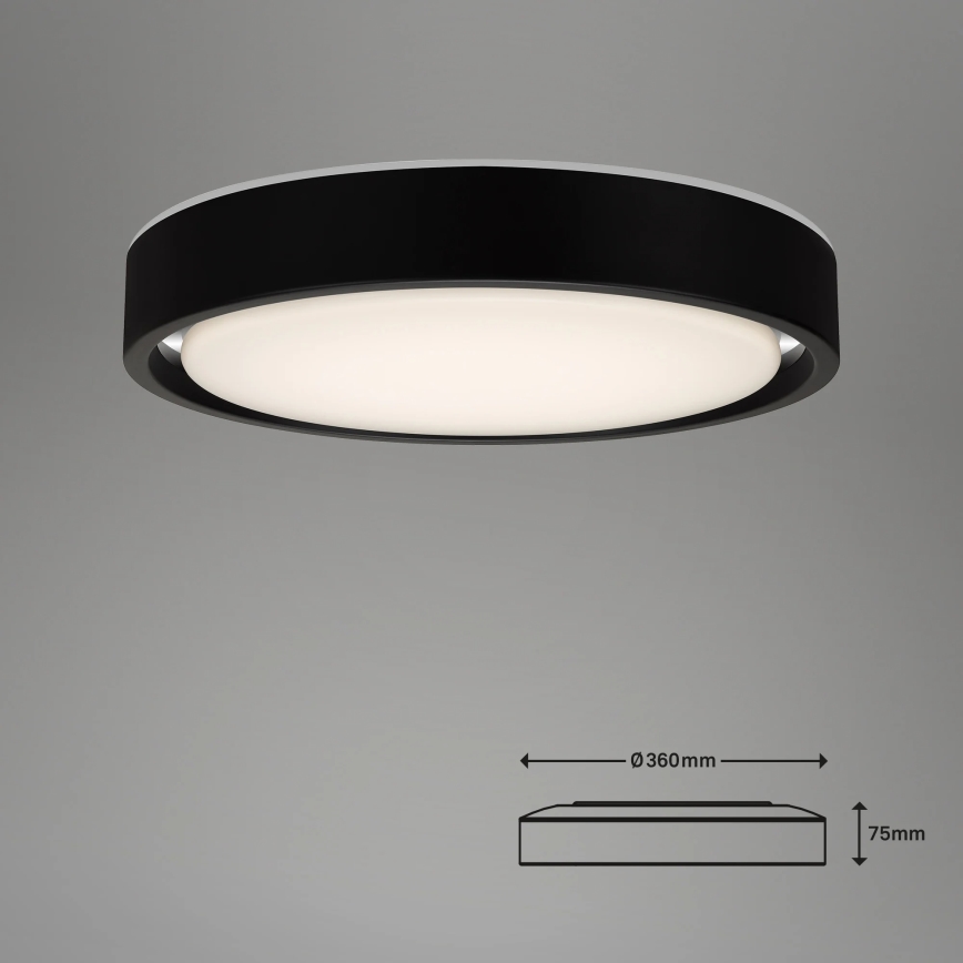 Briloner 3227-015 - Iluminação de teto LED RGB com regulação com sensor TALENA LED/24W/230V preto + controlo remoto