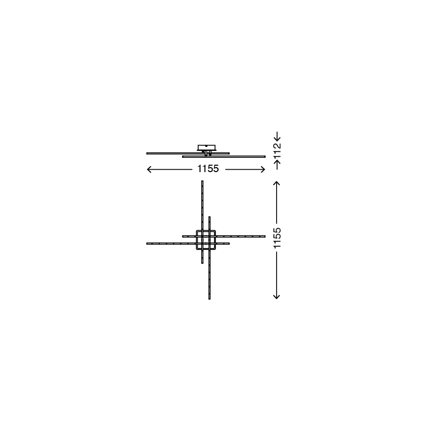 Briloner 3254-042 - Luz de teto fosca LED TEMPALTE 4xLED/11W/230V