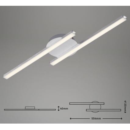 Briloner 3257-029 - Candelabro integrado LED GO 2xLED/6W/230V
