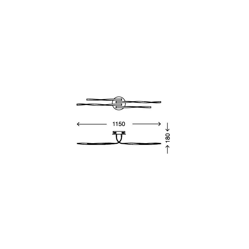 Briloner 3340-042 - Iluminação de teto LED com regulação TWIN 4xLED/7,5W/230V