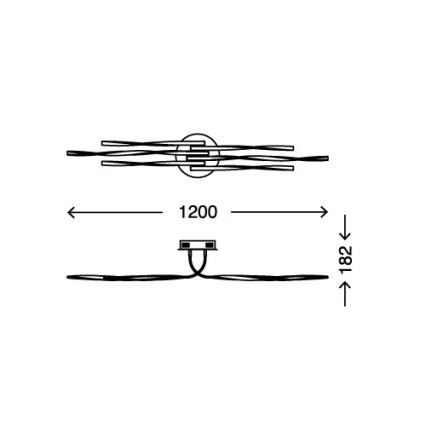 Briloner 3340-062 - Luz de teto fosca LED TWIN 6xLED/7,5W/230V