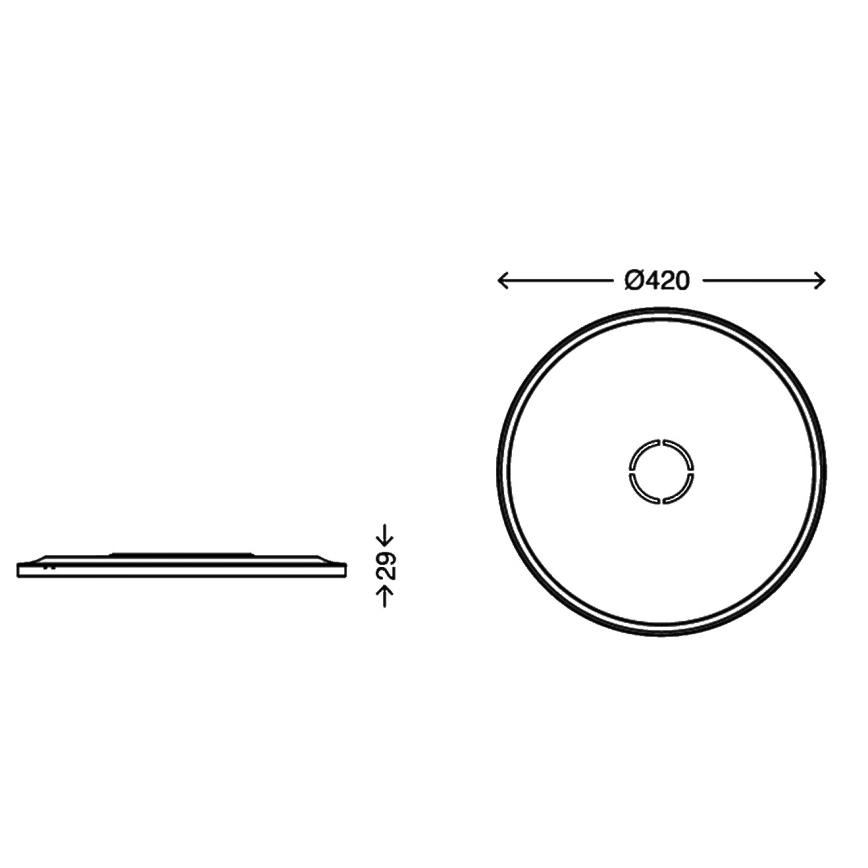 Briloner 3392-015 - Iluminação de teto LED FREE LED/22W/230V d. 42 cm