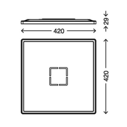 Briloner 3393-015 - Iluminação de teto LED FREE LED/22W/230V 42x42 cm