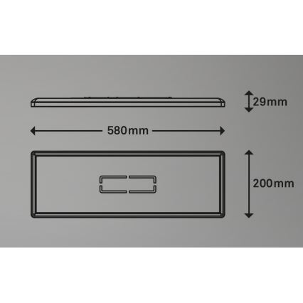 Briloner 3394-014 - Iluminação de teto LED FREE LED/22W/230V 58x20 cm