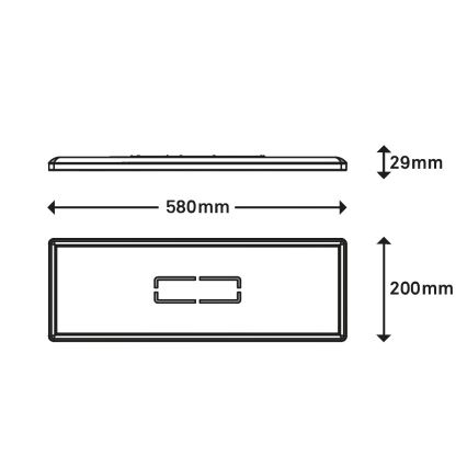 Briloner 3394-015 - Iluminação de teto LED FREE LED/22W/230V 58x20 cm