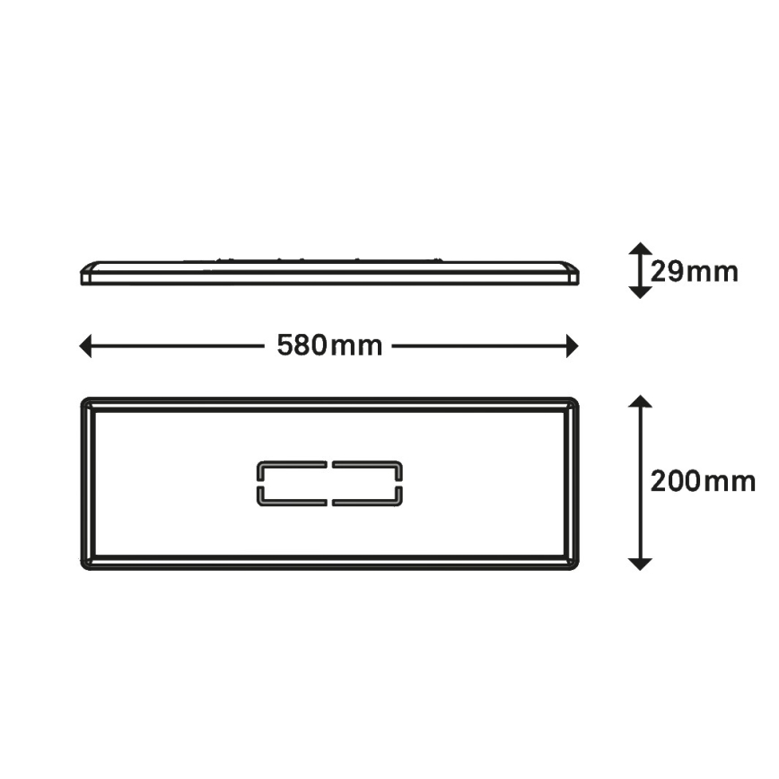 Briloner 3394-015 - Iluminação de teto LED FREE LED/22W/230V 58x20 cm