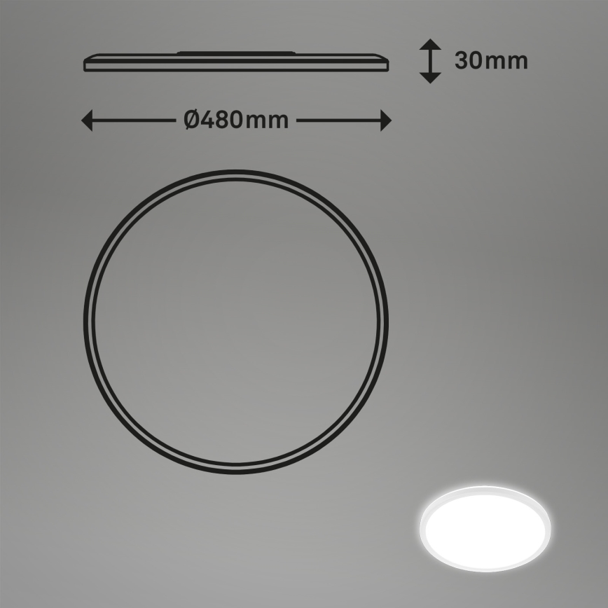 Briloner 3428-016 - Iluminação de teto LED SLIM LED/30W/230V