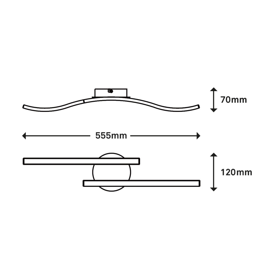 Briloner 3449-015 - Candelabro montado à superfície LED GO 2xLED/6W/230V