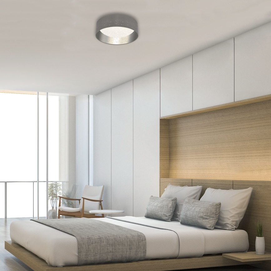 Briloner 3482014 - Iluminação de teto LED MAILA STARRY LED/12W/230V cinzento/prateado