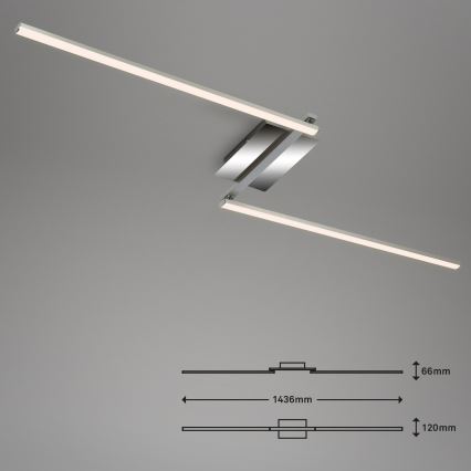 Briloner 3500-018 - Candelabro integrado LED STAFF 2xLED/6W/230V