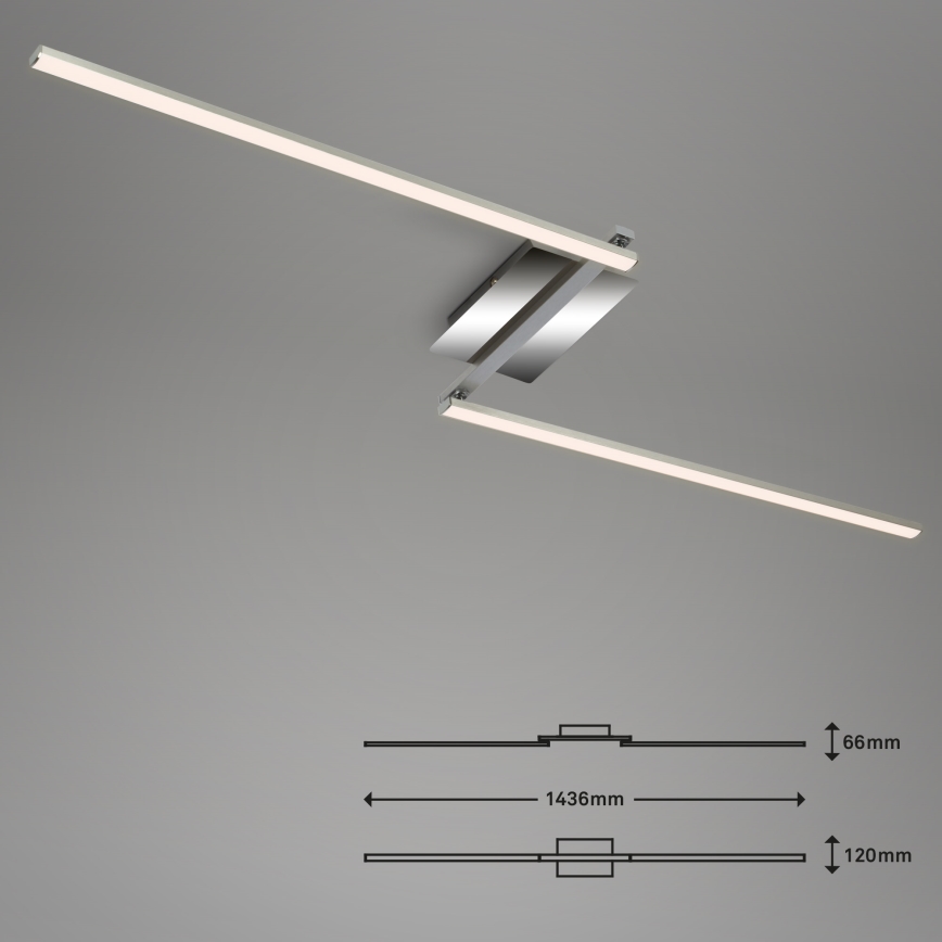 Briloner 3500-018 - Candelabro integrado LED STAFF 2xLED/6W/230V
