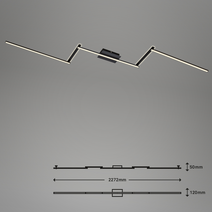 Briloner 3501-015 - Candelabro integrado LED STAFF 5xLED/4,8W/230V preto