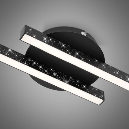 Briloner 3517-025 - Candelabro integrado LED REY 2xLED/6W/230V preto